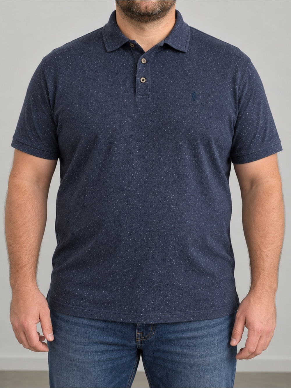 Title: Polo Ralph Lauren Men’s XXL Custom Slim Fit Navy Speckled Polo Shirt